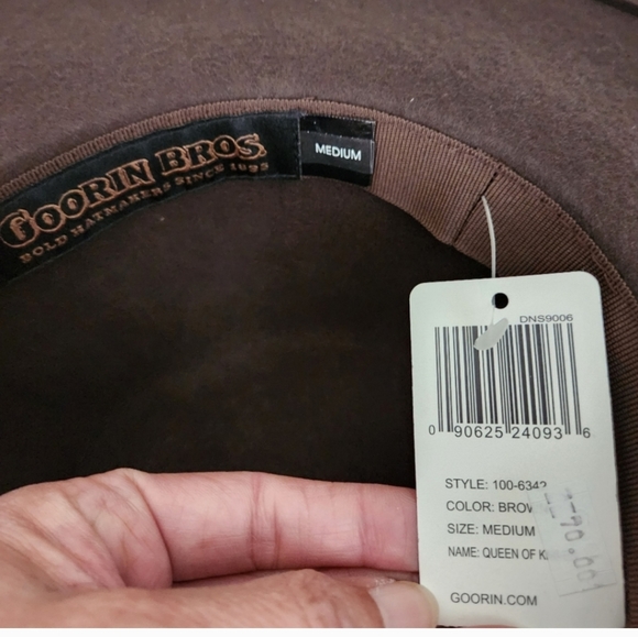 Both (2) Goorin Bros Lighter Brown/Dark Brown Hats Size Med NWT - Picture 4 of 6